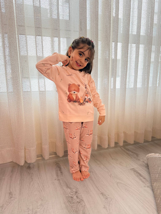 بلوز شلوار خونگی مدل تدی و روباه بچگانه